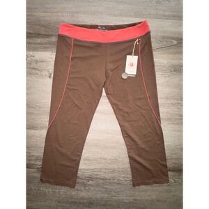 NWT Carrot Banana & Peach Bamboo Brown Pink Yoga Pants, XL